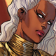 Storm contemplates her regal headdress as the Regent of Arakko in X-Men Red #1